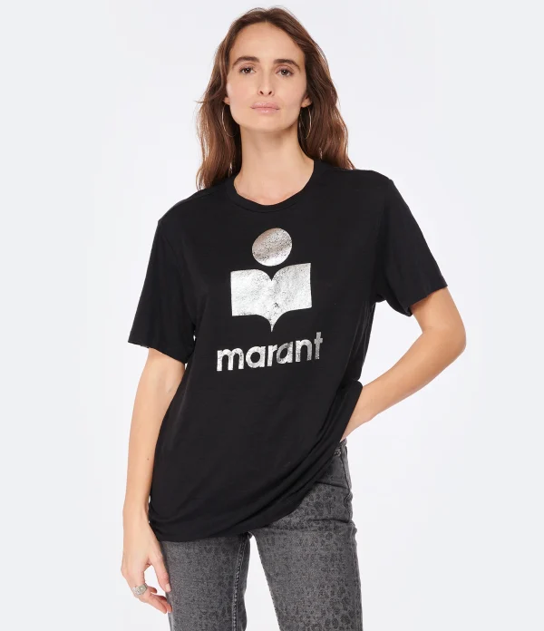 MARANT ÉTOILE Tee-shirt Zewel Lin Noir grande surprise 4