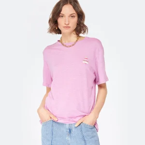 MARANT ÉTOILE Tee-shirt Zewel Lin Lilas luxe soldes 11