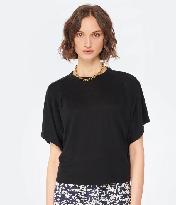 MARANT ÉTOILE Tee-shirt Kyanza Lin Noir grande promotion 4