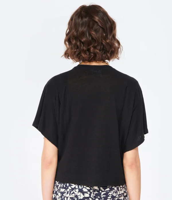 MARANT ÉTOILE Tee-shirt Kyanza Lin Noir grande promotion 5