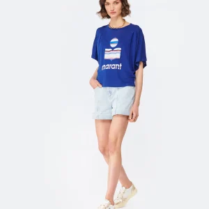 MARANT ÉTOILE Tee-shirt Kyanza Lin Indigo nouvelle saison 15