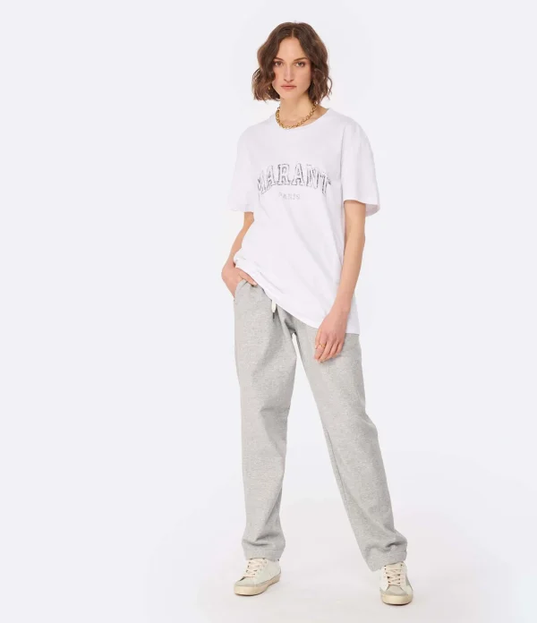 magasin MARANT ÉTOILE Tee-shirt Honore Coton Blanc 6