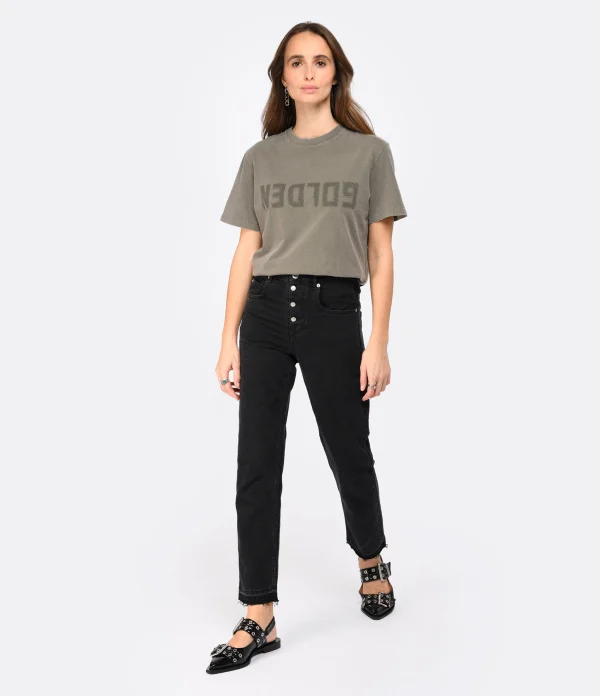 MARANT ÉTOILE Jean Belden Coton Noir Délavé boutiqued pas cher 8