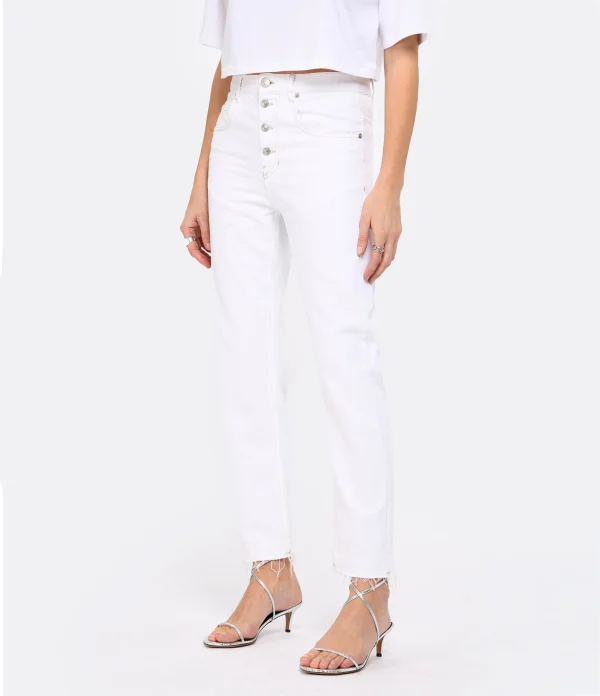 MARANT ÉTOILE Jean Belden Coton Blanc magasin en ligne france 5