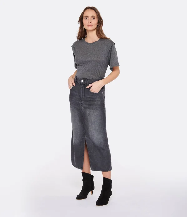 MARANT ÉTOILE Jupe Longue Tilauria Gris qualité supérieure 4