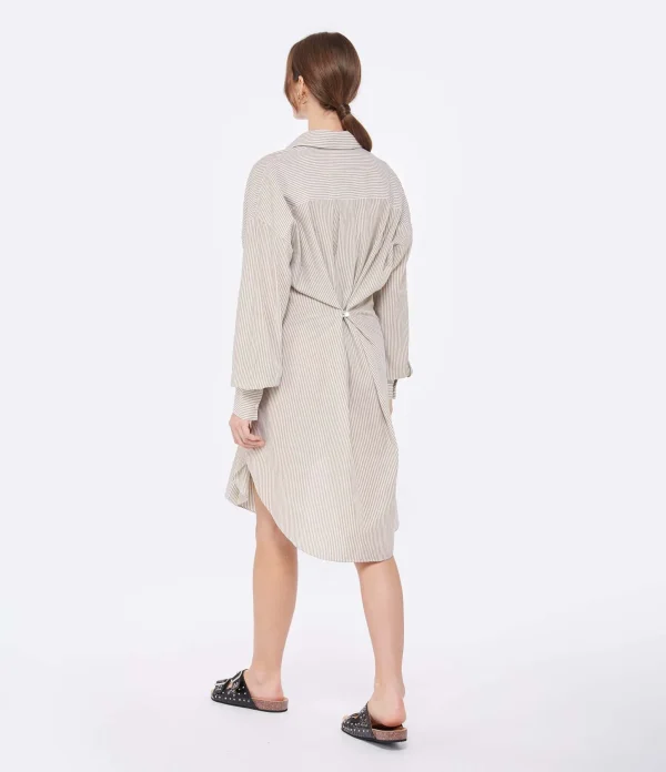 excellents soldes MARANT ÉTOILE Robe Seen Coton Ocre 5