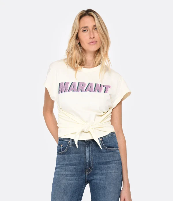 online boutique MARANT ÉTOILE Tee-shirt Zodya Coton Vanille 4