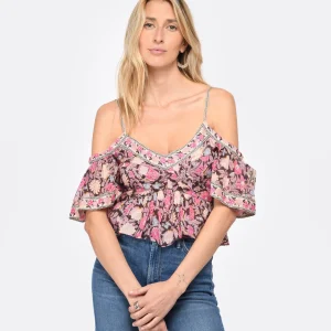 MARANT ÉTOILE Top Garuva Coton Rose Retour Facile et Gratuit 11