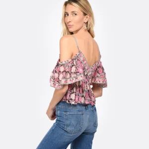 MARANT ÉTOILE Top Garuva Coton Rose Retour Facile et Gratuit 13