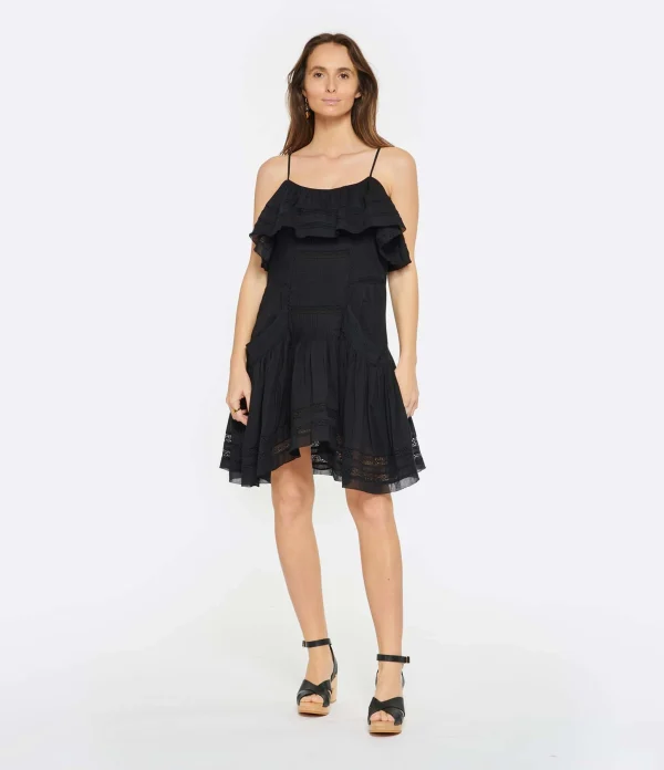 mode MARANT ÉTOILE Robe Moly Coton Noir 4