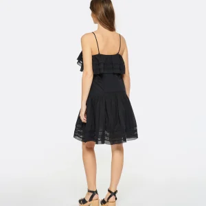 MARANT ÉTOILE Robe Moly Coton Noir Pas Cher Magasin Soldes 12