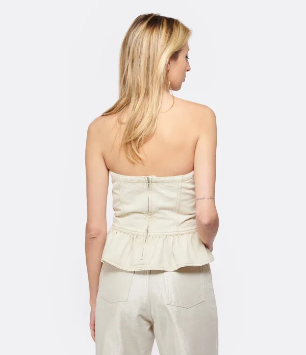 magasin pas cher MARANT ÉTOILE Top Solizinia Coton Écru 5