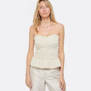 magasin pas cher MARANT ÉTOILE Top Solizinia Coton Écru 8