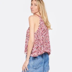 site soldes MARANT ÉTOILE Top Fabino Imprimé Framboise Écru 15