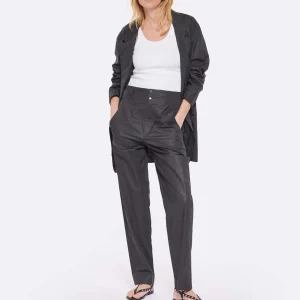 MARANT ÉTOILE Pantalon Faliana Coton Noir en ligne vente 13