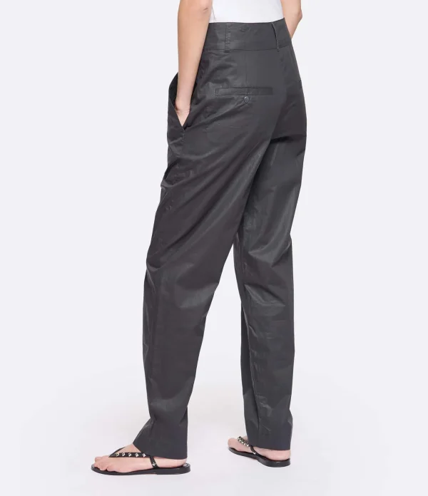 MARANT ÉTOILE Pantalon Faliana Coton Noir en ligne vente 6