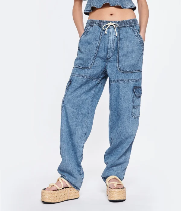 ultratendance MARANT ÉTOILE Pantalon Viamao Coton Bleu 4