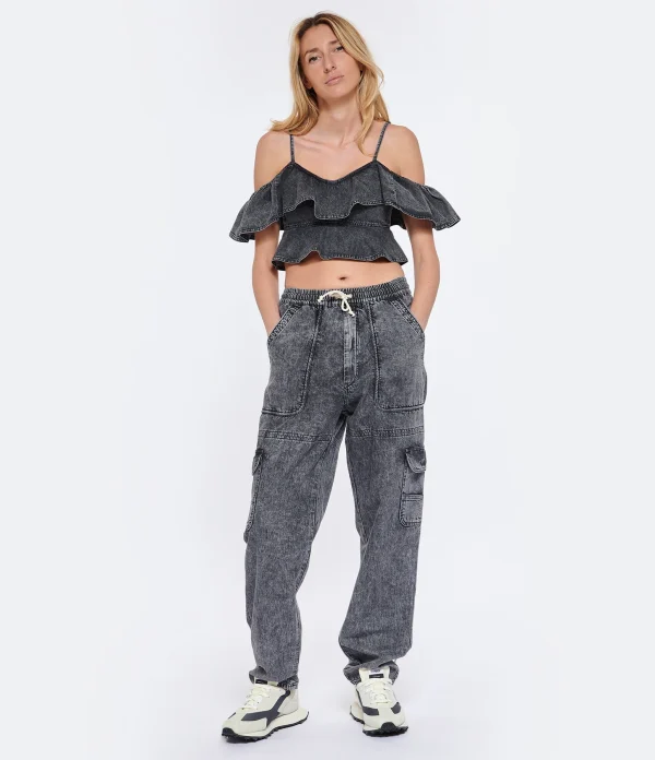 qualité supérieure MARANT ÉTOILE Top Voloteo Coton Gris 5