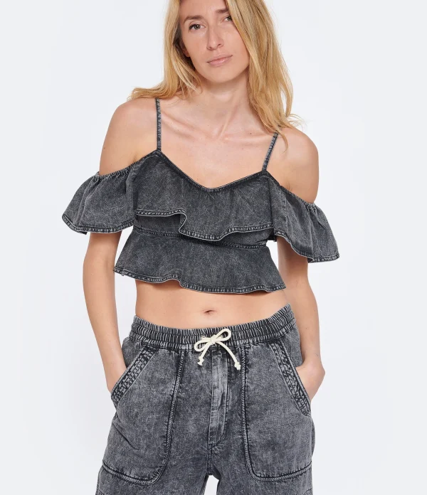 qualité supérieure MARANT ÉTOILE Top Voloteo Coton Gris 4