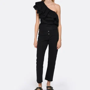 MARANT ÉTOILE Jean Belden Coton Noir Délavé boutiqued pas cher 22