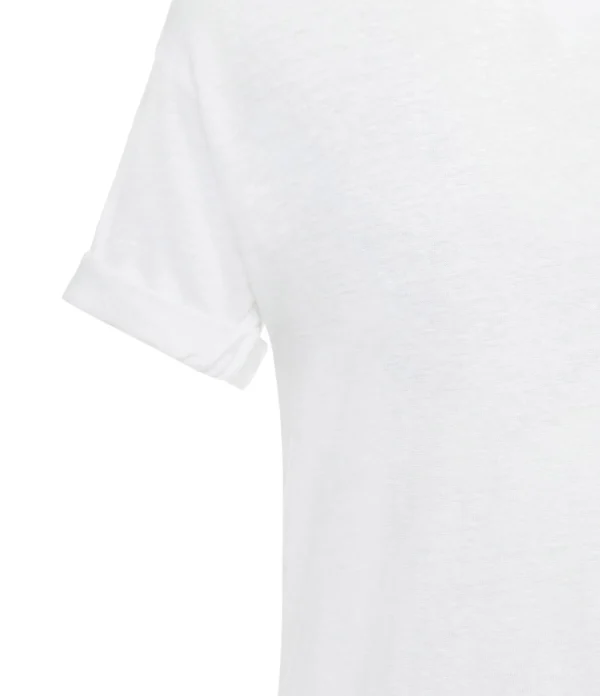 MARANT ÉTOILE Tee-shirt Koldi Uni Lin Blanc marque pas cher en ligne 3