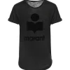 REMISE allant MARANT ÉTOILE Tee-shirt Koldi Logo Lin Noir 16