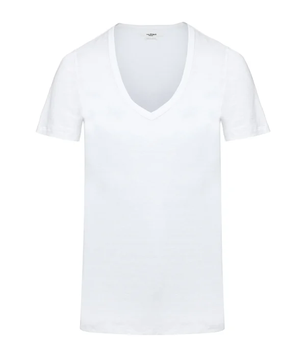 MARANT ÉTOILE Tee-shirt Kranger Lin Blanc guranteed de qualité 1