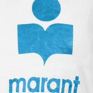 MARANT ÉTOILE Tee-shirt Klowia Lin Blanc Bleu boutique en ligne france 10