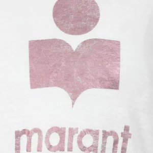 MARANT ÉTOILE Tee-shirt Klowia Lin Blanc Rose boutique en ligne 10