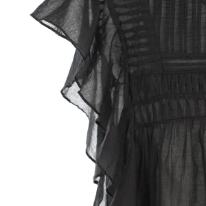 MARANT ÉTOILE Top Layona Coton Organique Noir magasin solde 9