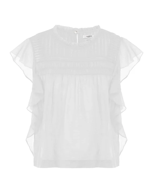 Promotio de vente MARANT ÉTOILE Top Layona Coton Organique Blanc 1