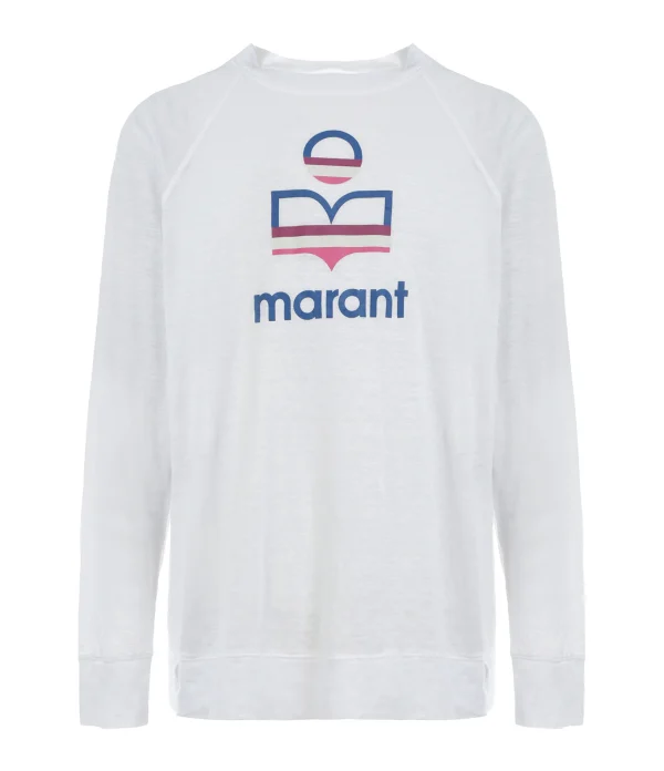 officiel MARANT ÉTOILE Tee-shirt Kiefferf Lin Blanc 1