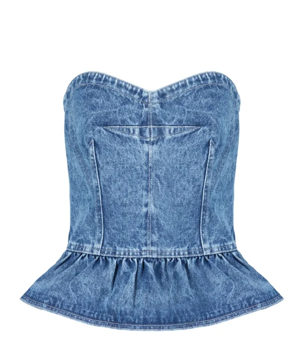 magasin paris MARANT ÉTOILE Top Solizinia Coton Bleu Clair 1