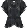 luxe soldes MARANT ÉTOILE Top Madrana Coton Noir 17