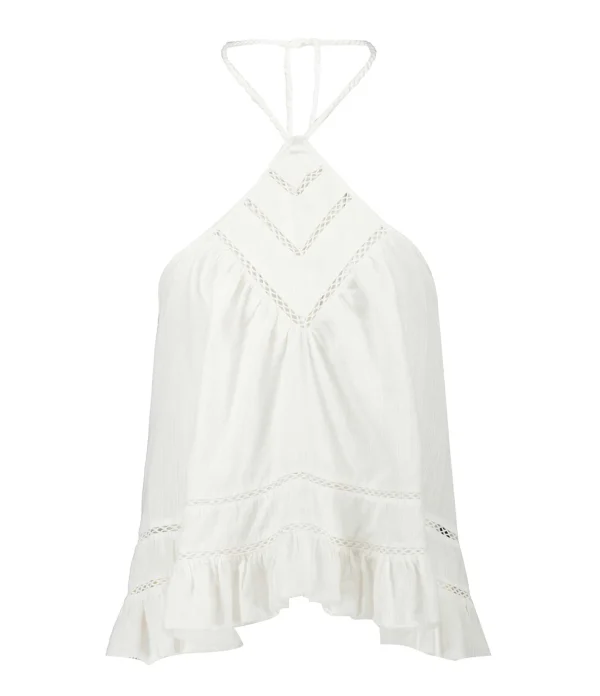 garantie de qualité MARANT ÉTOILE Top Lisio Coton Blanc 1