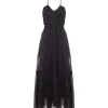 MARANT ÉTOILE Robe Longue Giana Coton Noir garantis authentique 13