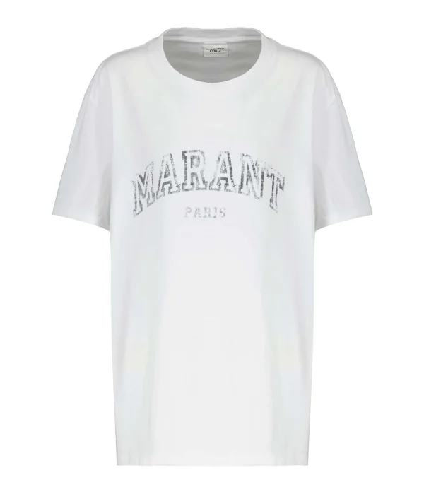 magasin MARANT ÉTOILE Tee-shirt Honore Coton Blanc 1