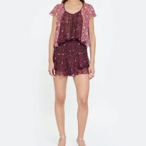 Isabel Marant Top Oriane Soie Fuchsia Acheter 18