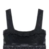 styles dernier cri Isabel Marant Top Mecelia Dentelle Noir 17