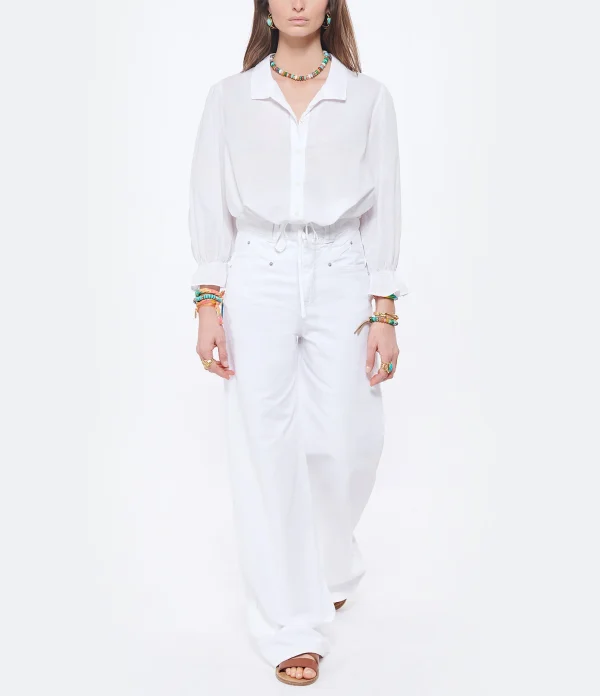 ultratendance Isabel Marant Jean Lemony Denim Blanc 4