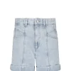 Isabel Marant Short Vetanio Coton Bleu Clair magasin pas cher 17