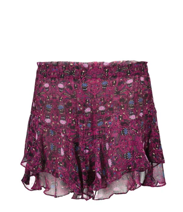 Isabel Marant Short Aboreli Soie Fuchsia magasin 1