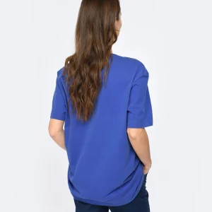 grande marque pas cher Isabel Marant Tee-shirt Homme Honore Coton Bleu Électrique 16