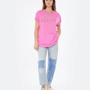 Isabel Marant Tee-shirt Homme Honore Coton Rose marque pas cher en ligne 15