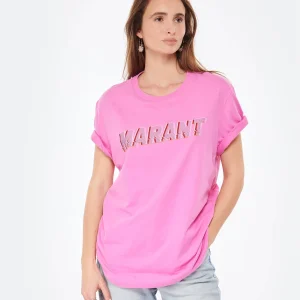 Isabel Marant Tee-shirt Homme Honore Coton Rose marque pas cher en ligne 11