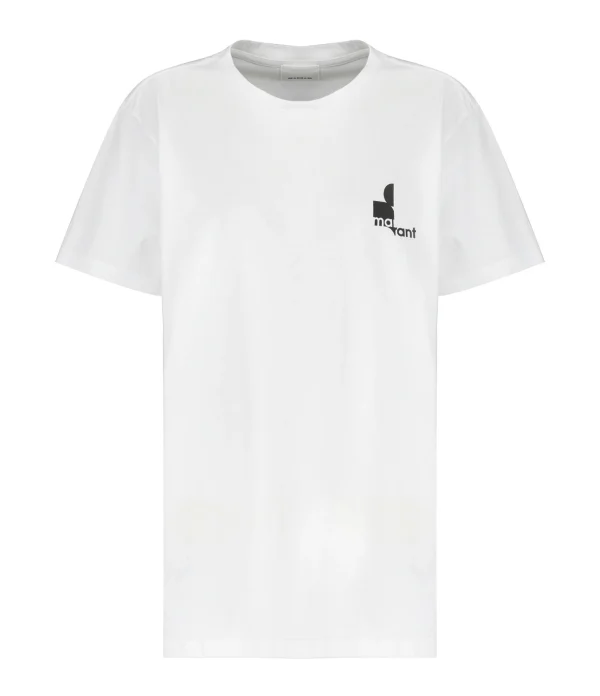 Meilleur Prix Garanti Isabel Marant Tee-shirt Homme Zafferh Coton Blanc 1