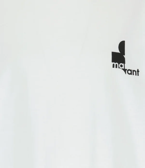 Meilleur Prix Garanti Isabel Marant Tee-shirt Homme Zafferh Coton Blanc 3