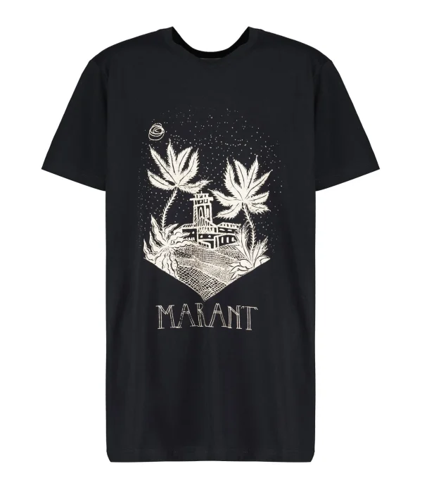 Isabel Marant Tee-shirt Homme Zafferh Coton Noir shopping pas cher 1