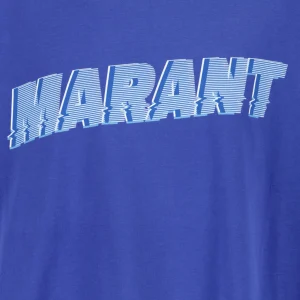 grande marque pas cher Isabel Marant Tee-shirt Homme Honore Coton Bleu Électrique 10