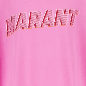 Isabel Marant Tee-shirt Homme Honore Coton Rose marque pas cher en ligne 9